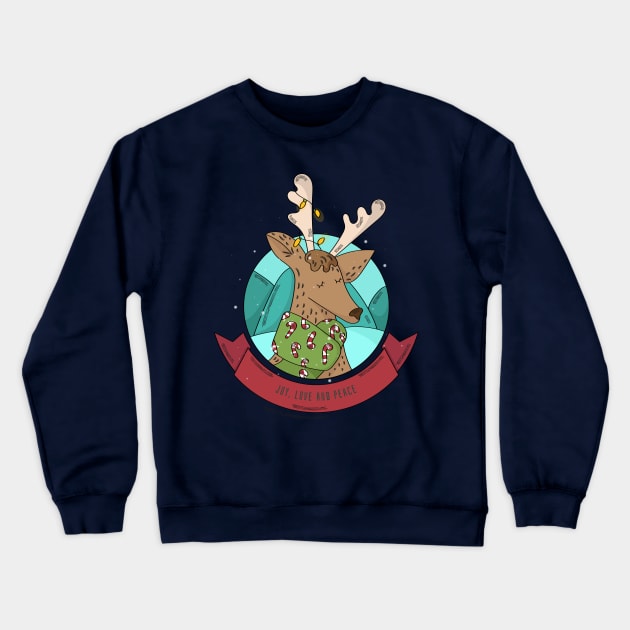 Joy Love and Peace Crewneck Sweatshirt by Evlar